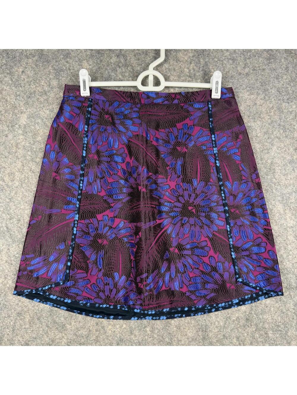 J. Crew Brocade Dark Floral Skirt Whimsigoth Fairy Forest Burgundy Purple Size 4